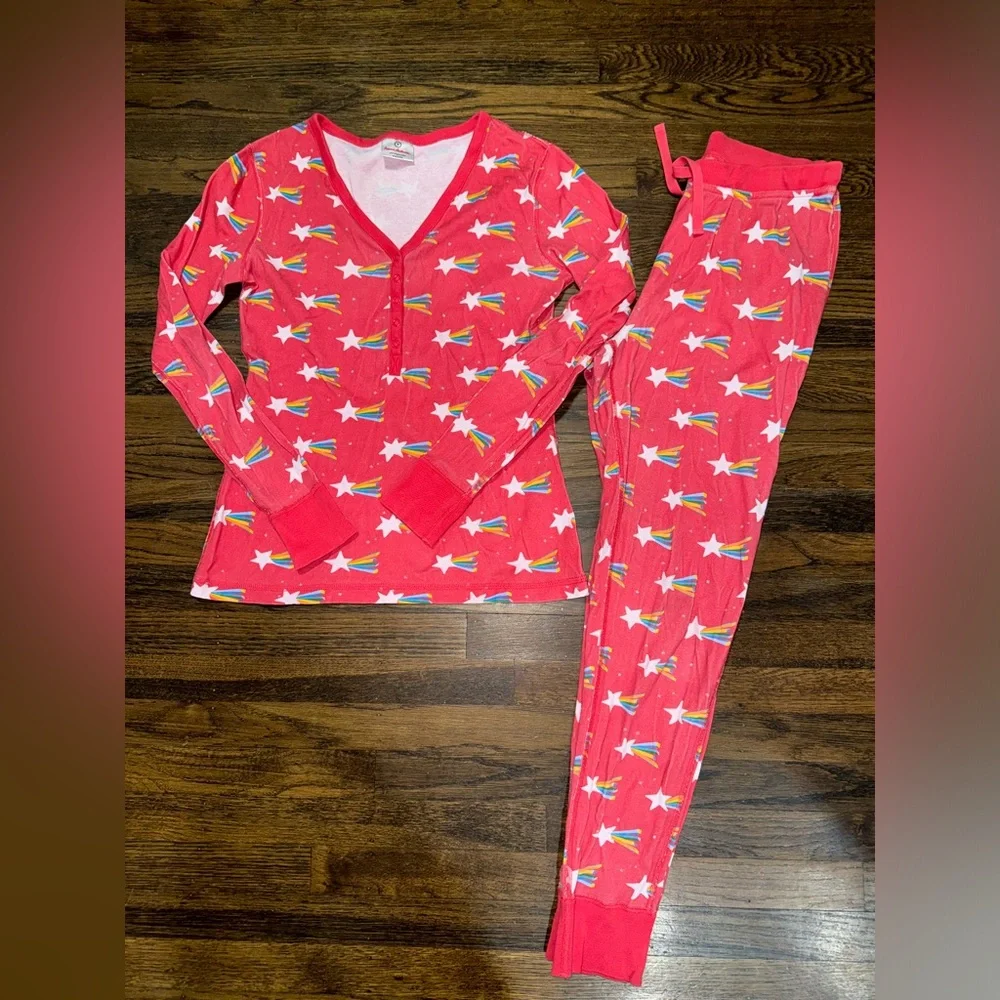 Hanna Andersson Rainbow Star Pjs size Small - Picture 1 of 3